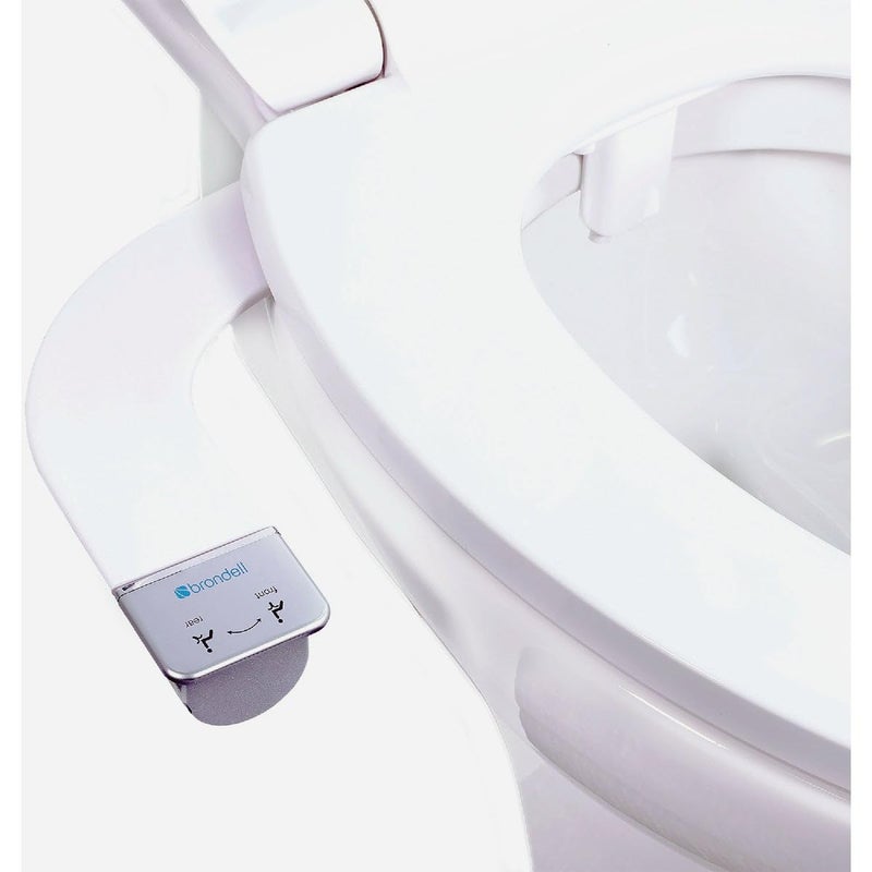 Brondell Bidet Attachment for Toilet SS-250 SimpleSpa Fresh Water Spray with Adjustable Water Pressure Side Arm Control, Slim Bidet Sprayer, Silver Knob (Dual Nozzle) - Image 4